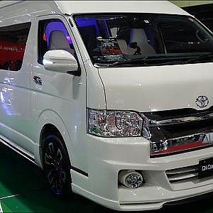 (4K)CK Company TOYOTA HIACE 200 custom تويوتا هايس2018  CKカンパニー 200系ハイエースカスタム - 大阪オートメッセ2018