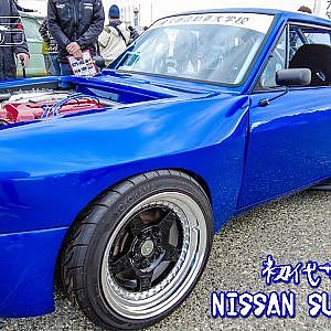 (5K)NISSAN SUNNY KB10 mount S15 silvia Engine 日産自動車大学校 初代サニー カスタム - 昭和レトロカー万博2020