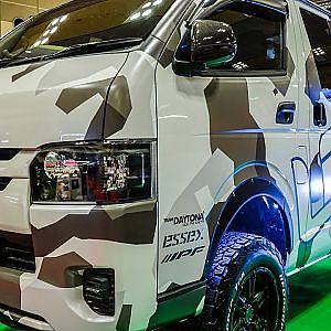 (4K)UIvehicle TOYOTA HIACE riftup ユーアイビークル ハイエース リフトアップカスタム - OSAKA AUTO MESSE 2020