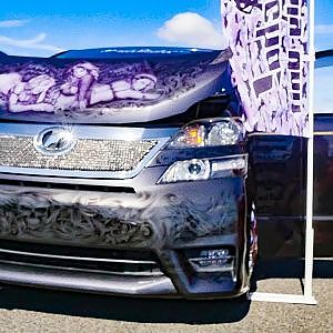 (4K)TOYOTA VELLFIRE body paint custom エアブラシ・ボディペイント ヴェルファイアカスタム - スーパーカーニバル2017